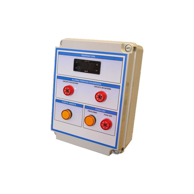 AEP Alarm-25-T | Alarma 2 Circuitos + Batería + Termómetro Eliwell