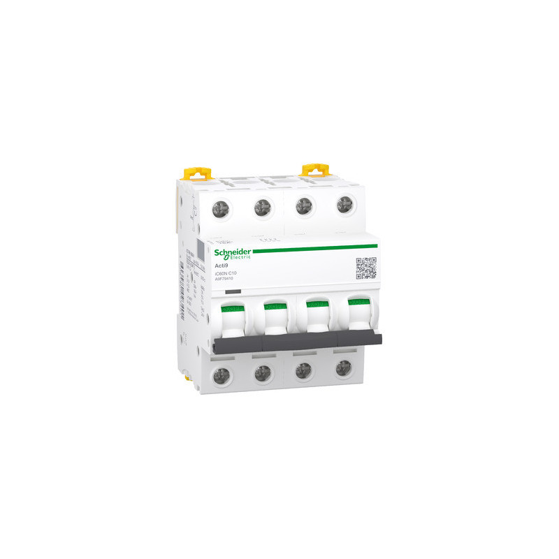 A9F74410 - Magnetotérmico Schneider iC60N 4P 10A Curva C | Electrosuministros