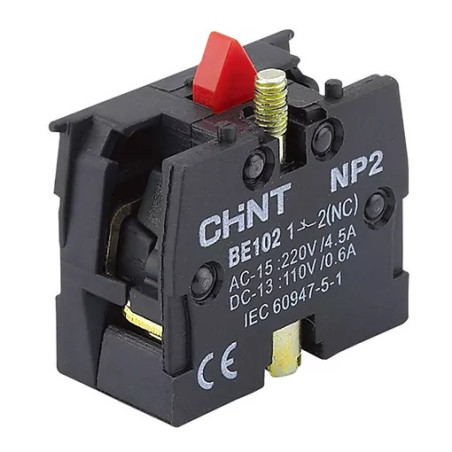 NP2-BE102 - Bloque de Contacto CHINT 1NC | Electrosuministros