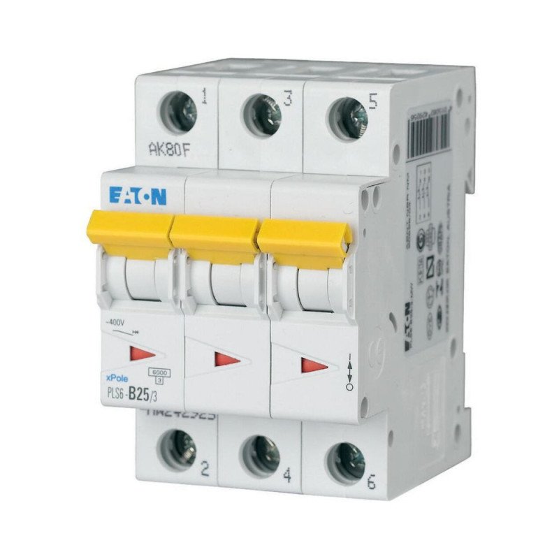 PLS6-C25/3 - Magnetotérmico Eaton 3P 25A Curva C | Electrosuministros