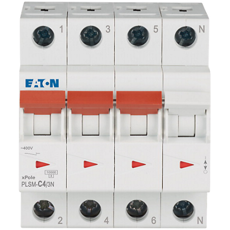 PLS6-C10/3N - Magnetotérmico Eaton 3P+N 10A Curva C | Electrosuministros